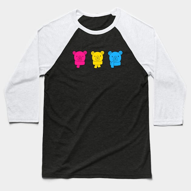 Pansexual Cute Bears Baseball T-Shirt by Pridish